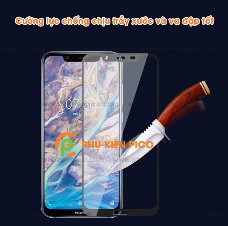 Kính cường lực Nokia 8.1 full viền độ cứng 9h - 3