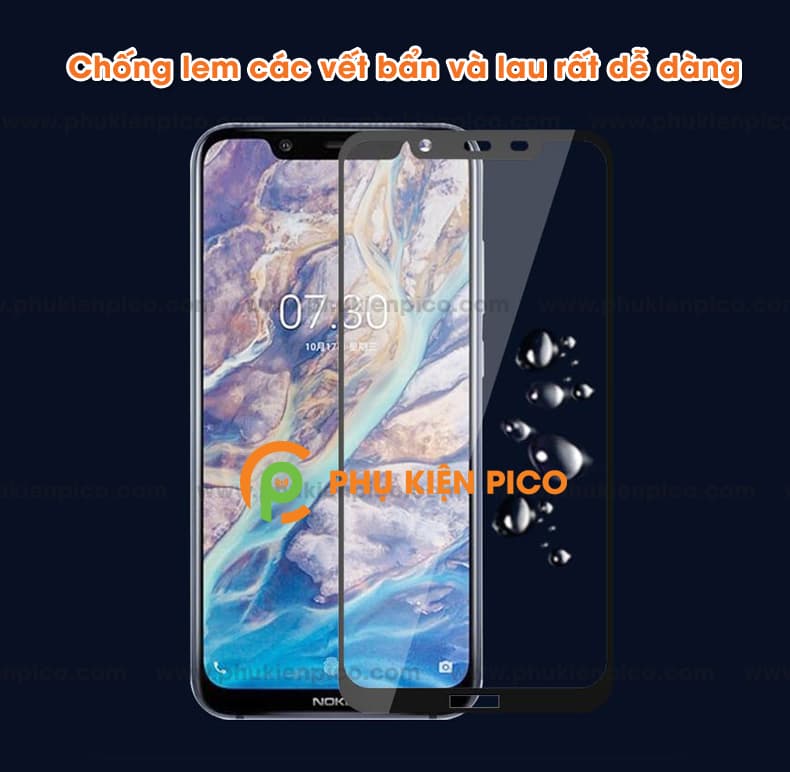 Kính cường lực Nokia 8.1 full viền độ cứng 9h - 2