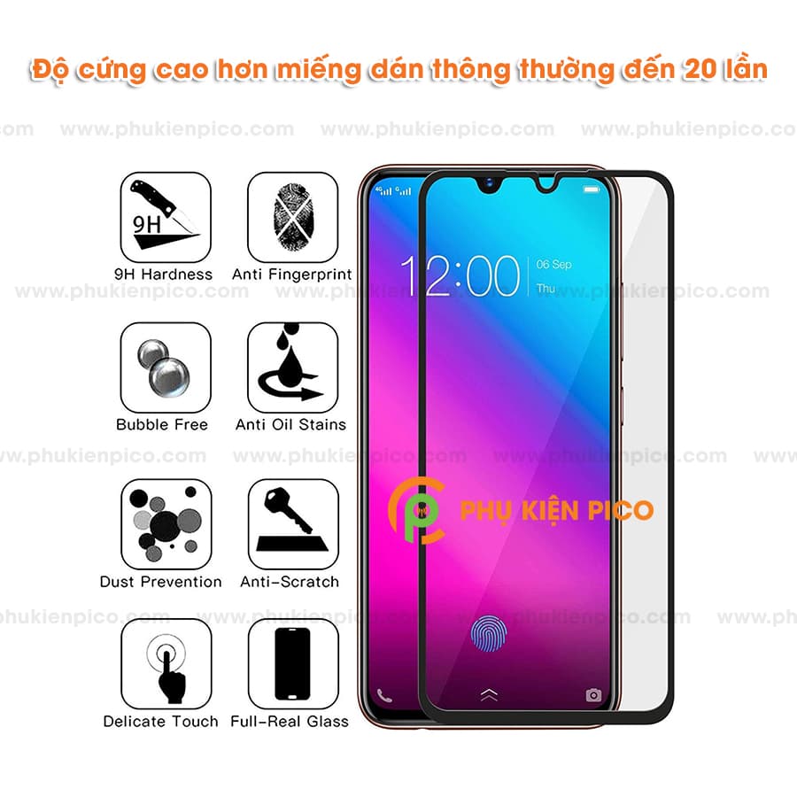 Kính cường lực Vivo V11 Pro 2018 full viền độ cứng 9H hãng AG - 3