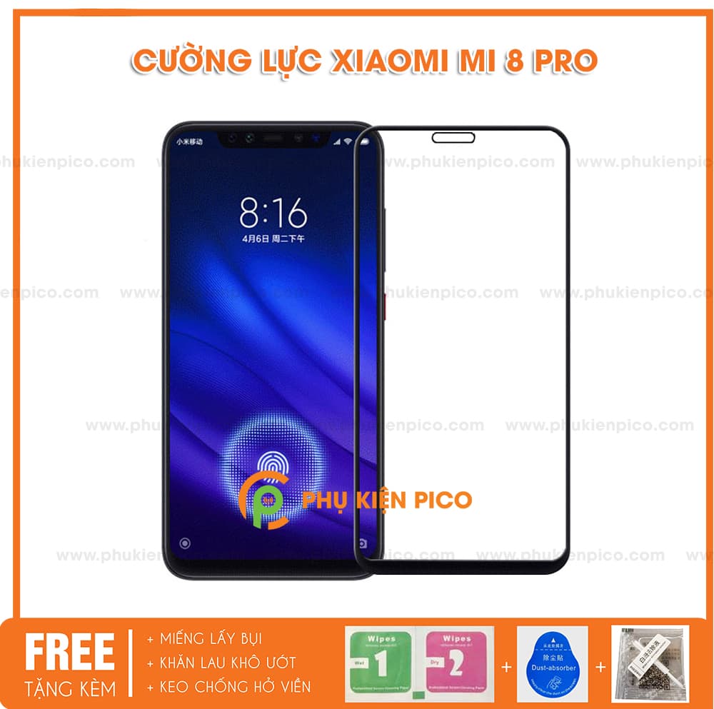 Kính cường lực Xiaomi Mi 8 Pro 2018 full viền độ cứng 9H