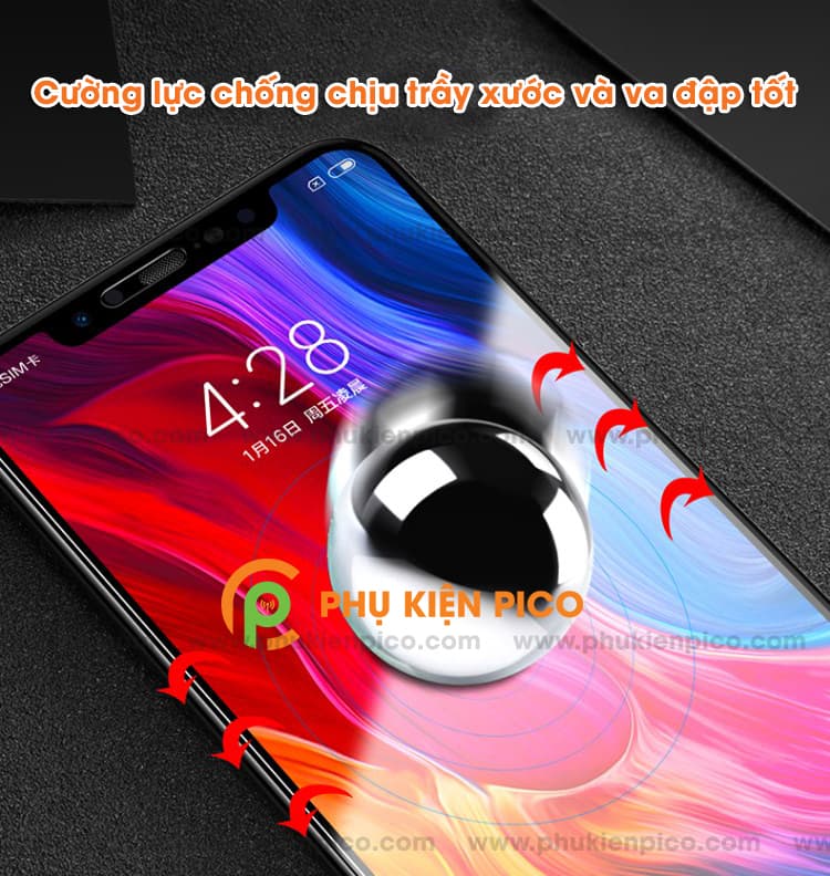 Kính cường lực Xiaomi Mi 8 Pro 2018 full viền độ cứng 9H - 4