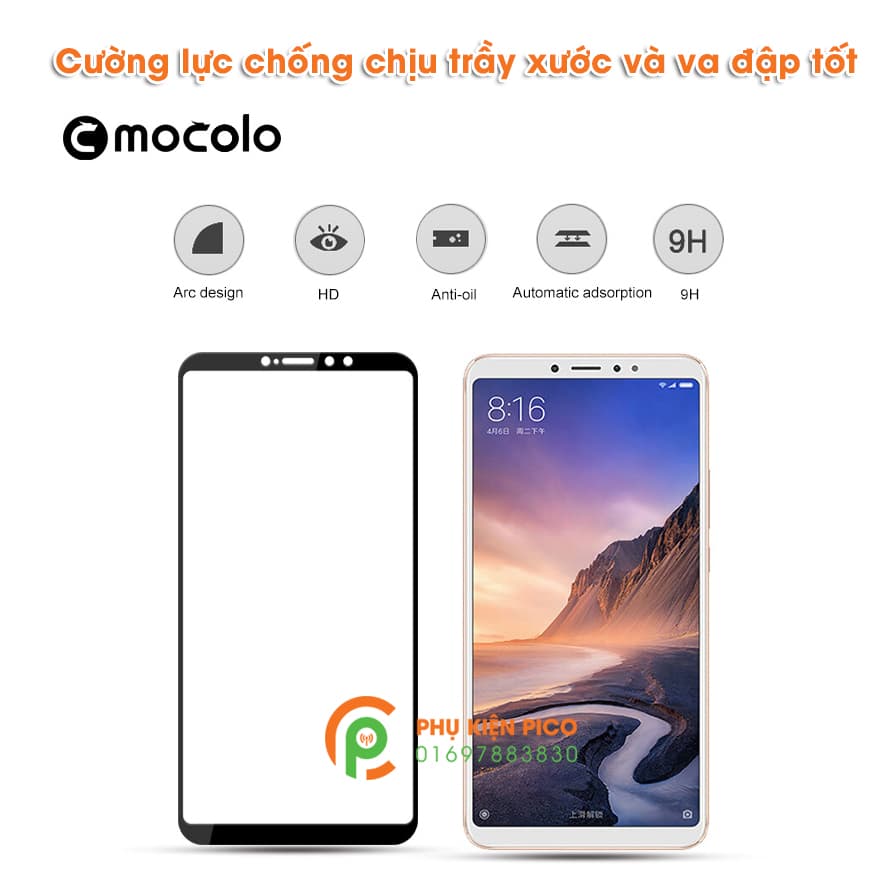 Kính cường lực Xiaomi Mi Max 3 full viền chính hãng Mocolo - 7