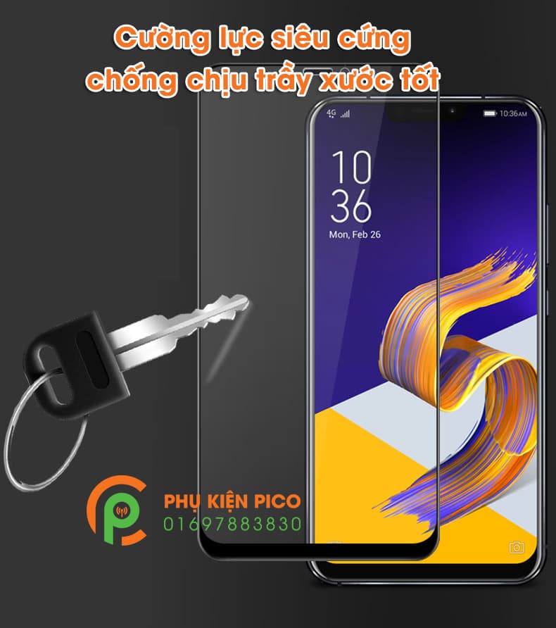 Kính cường lực Asus Zenfone 5Z 2018 full viền siêu mỏng - 5