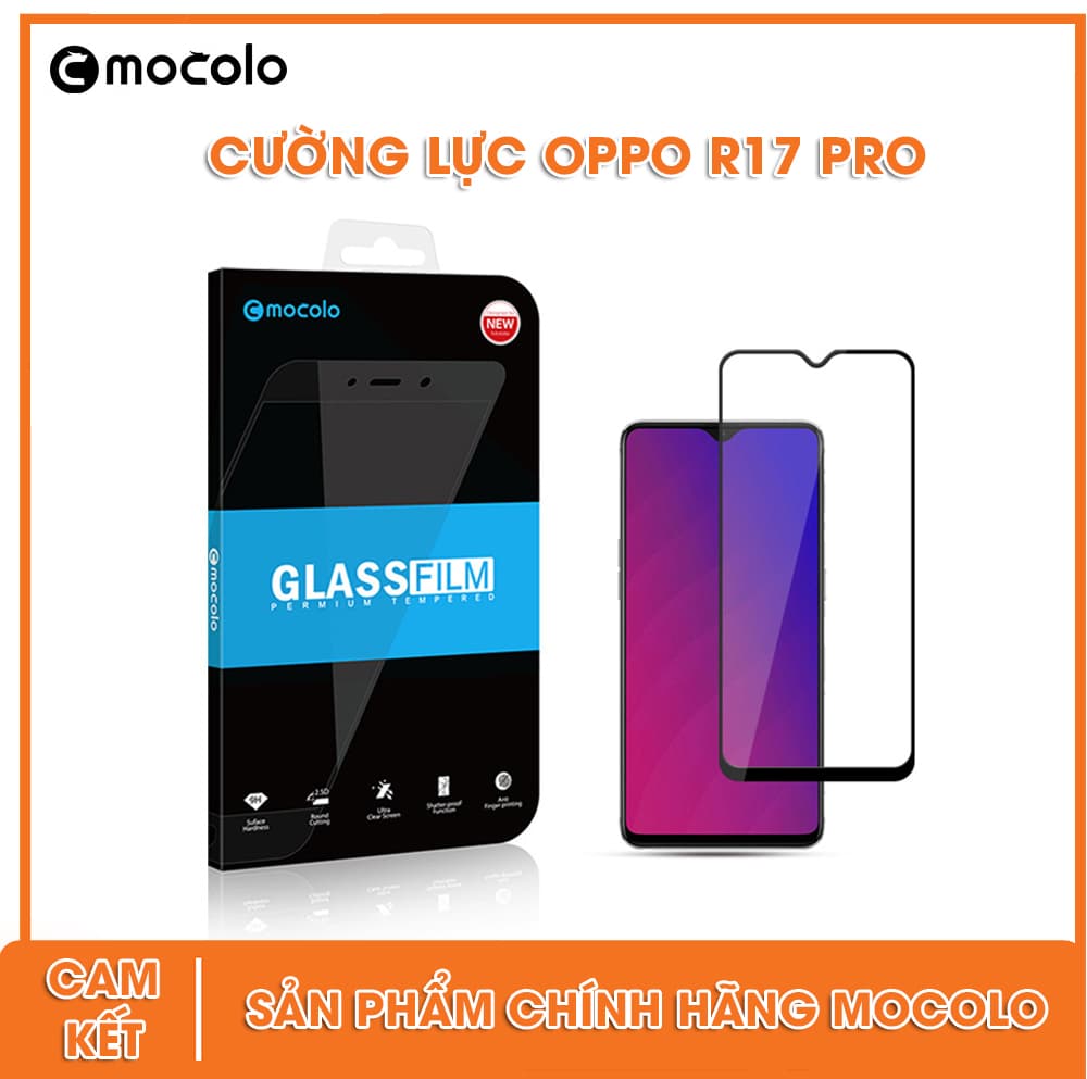 Kính cường lực Oppo R17 Pro full viền chính hãng Mocolo