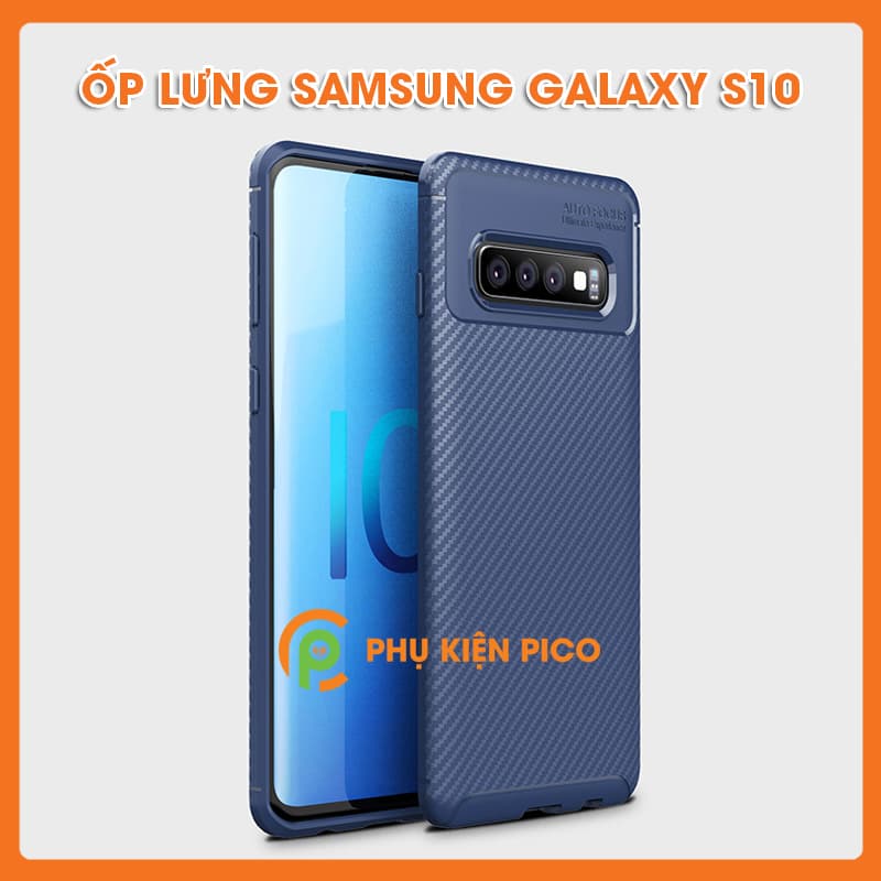 Ốp lưng da Samsung Galaxy S10 chống sốc toàn diện