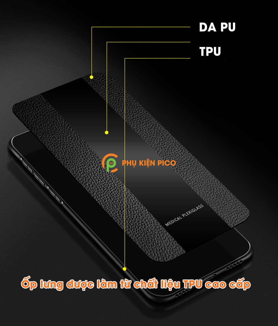 Ốp lưng Xiaomi Mi 9 da mềm sang trọng - 6