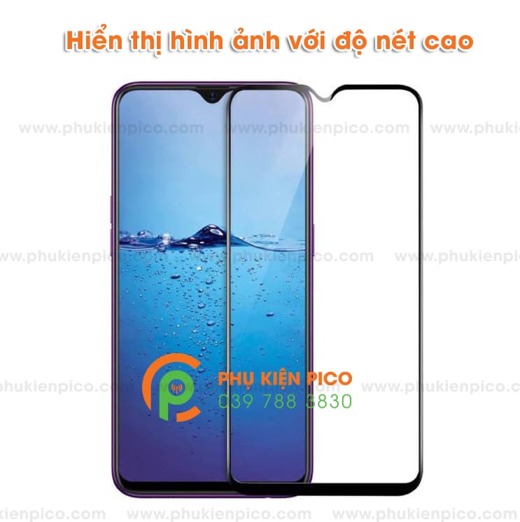 Miếng dán kính cường lực Oppo Realme 3 full viền - 6