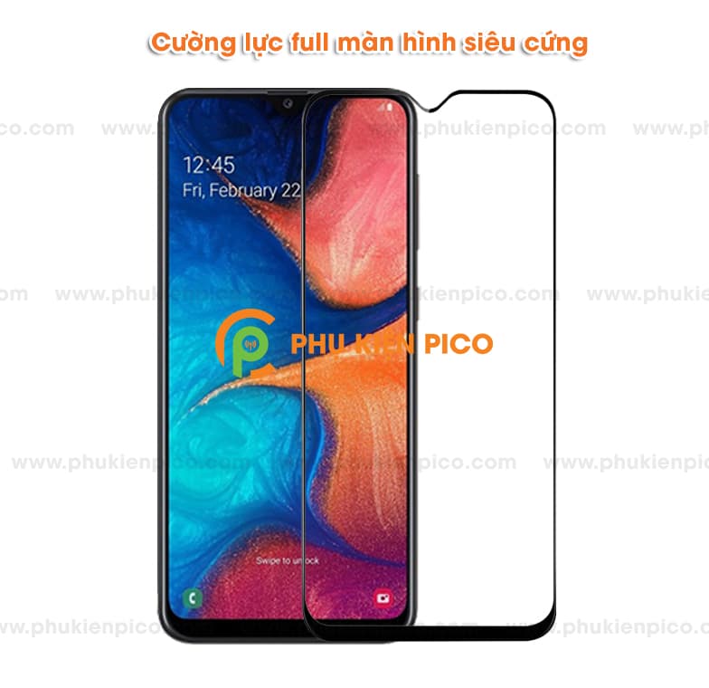 Kính cường lực Samsung Galaxy A20 full viền siêu mỏng độ cứng 9H - 6