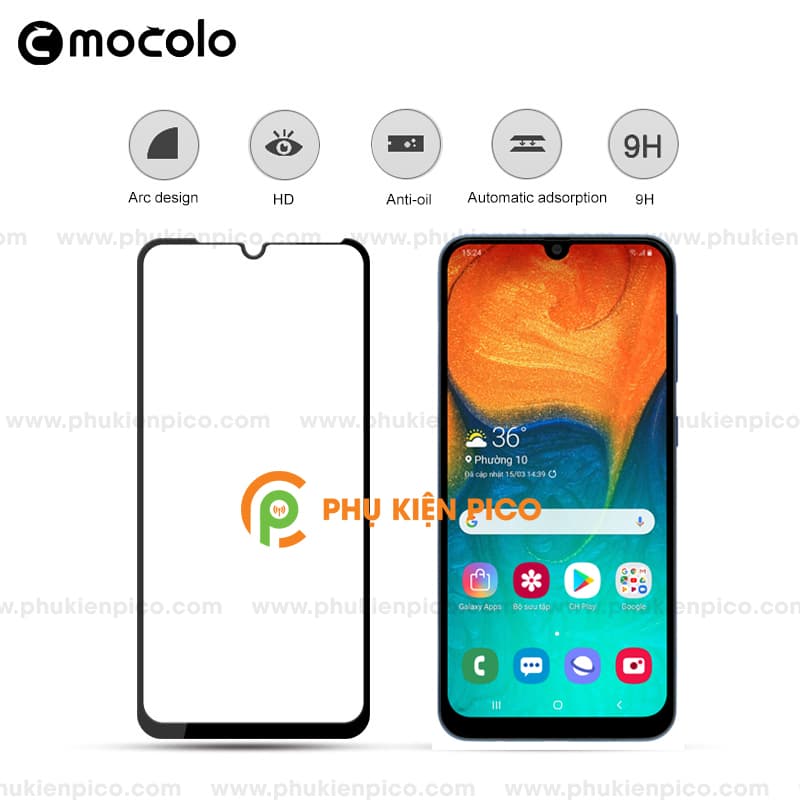 Kính cường lực Samsung Galaxy A30 full viền chính hãng Mocolo - 6