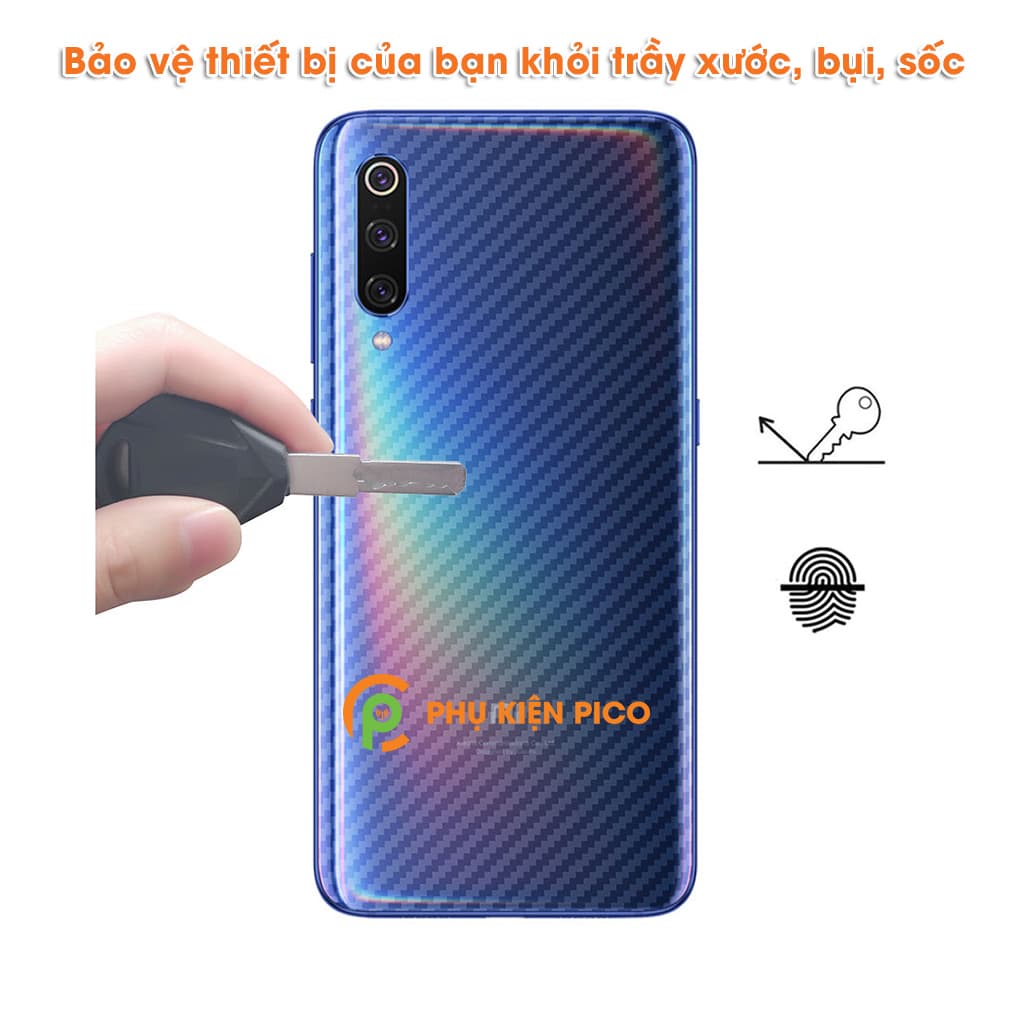 Dán Mặt Sau Lưng Carbon 3D Xiaomi Mi 9 - 7