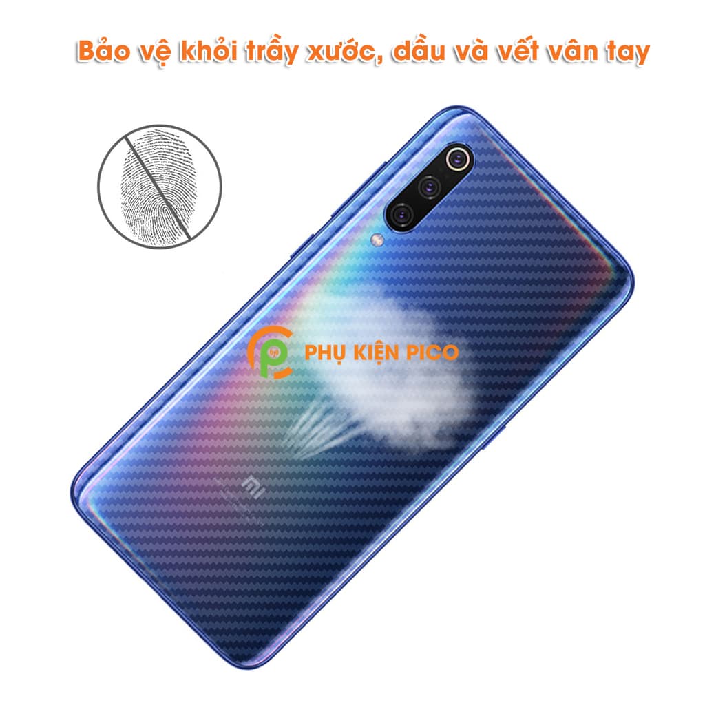 Dán Mặt Sau Lưng Carbon 3D Xiaomi Mi 9 - 5