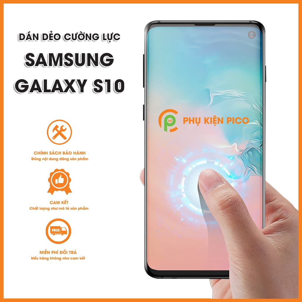 Miếng dán kính cường lực dẻo Samsung Galaxy S10 full keo màn hình