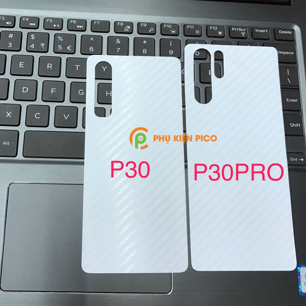 Dán lưng Huawei P30 vân Carbon 3D full mặt lưng - 7