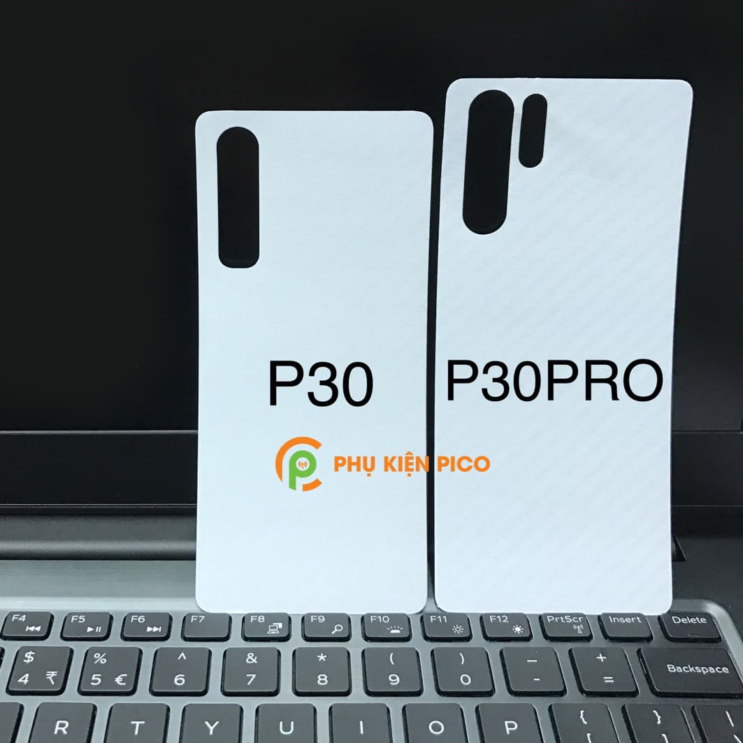 Dán lưng Huawei P30 vân Carbon 3D full mặt lưng - 3
