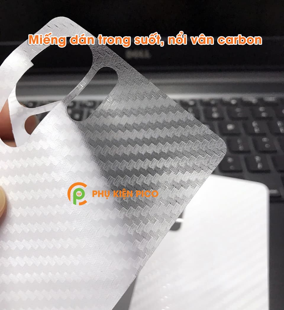 Dán lưng Huawei P30 Pro full mặt lưng vân Carbon 3D - 3