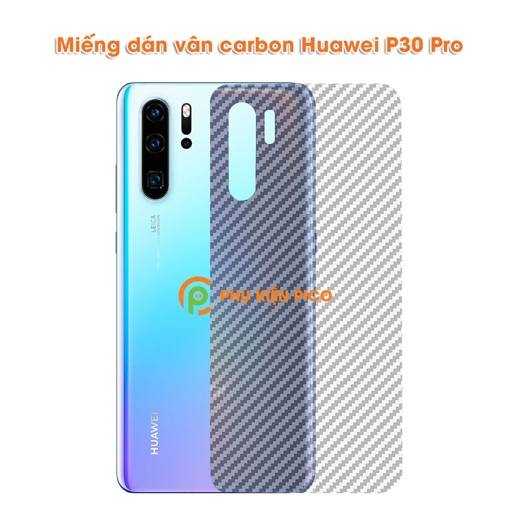 Dán lưng Huawei P30 Pro full mặt lưng vân Carbon 3D - 2