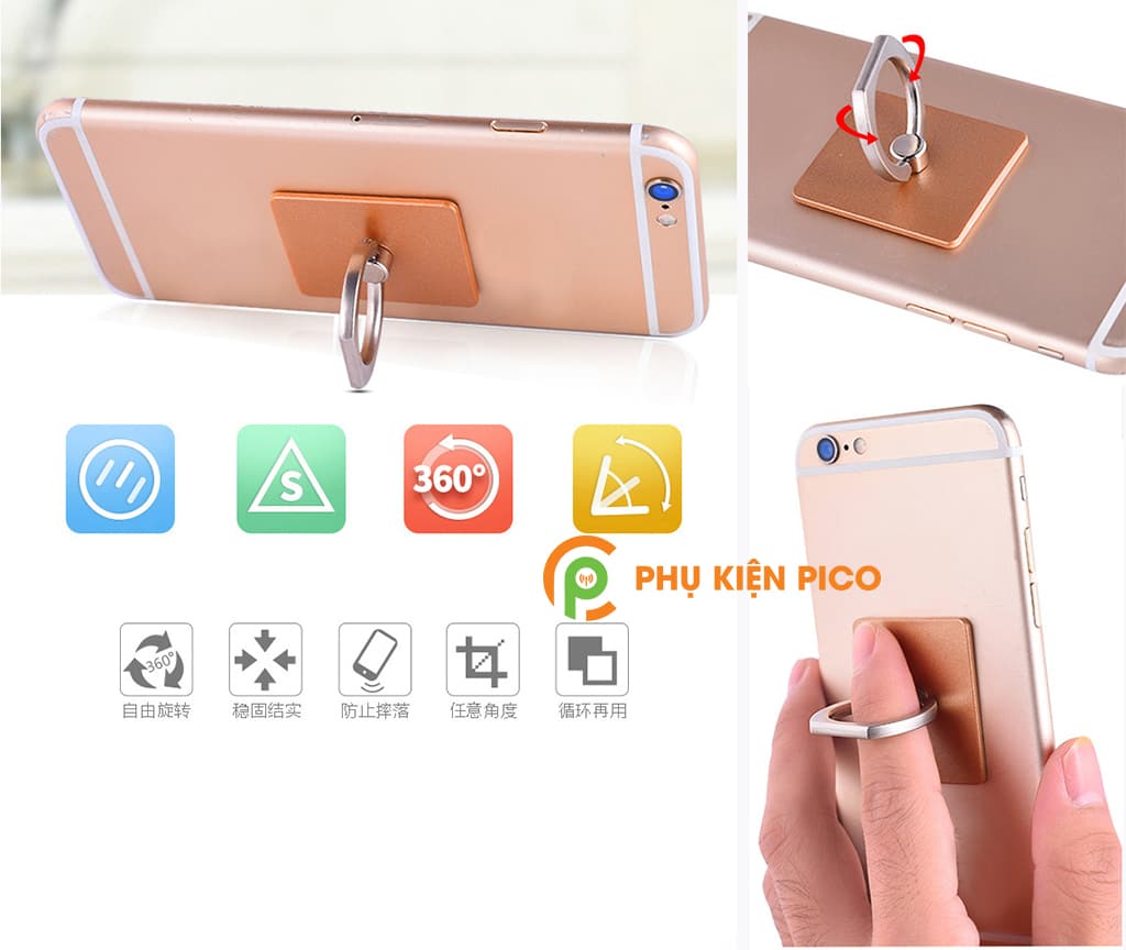Iring giá đỡ điện thoại đa năng hình chiếc nhẫn cực chất siêu bám dính - 13