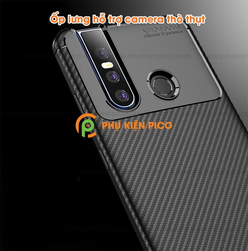Ốp lưng Vivo V15 vân carbon siêu bền chống sốc toàn diện - 6