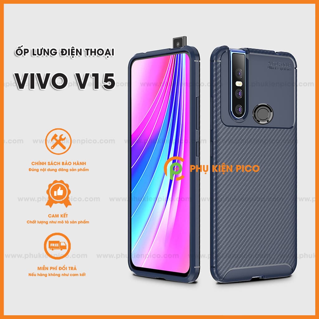 Ốp lưng Vivo V15 vân carbon siêu bền chống sốc toàn diện - 2