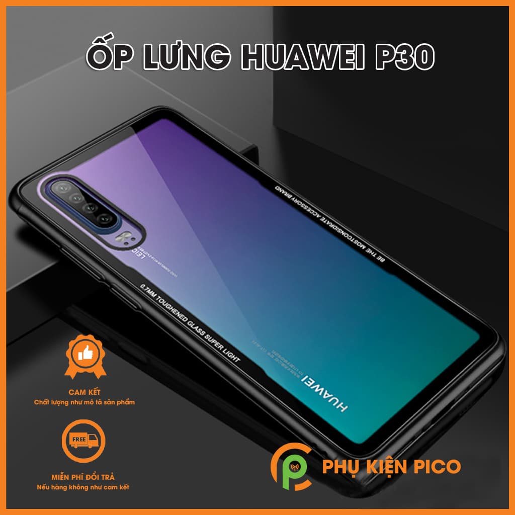 Ốp lưng Huawei P30 chống sốc mặt lựng trong suốt - 2