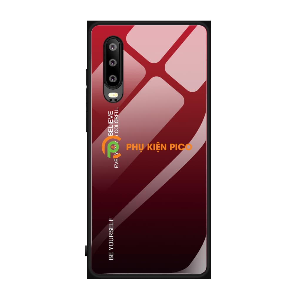 Ốp lưng Huawei P30 mặt kính màu Gradient - 4