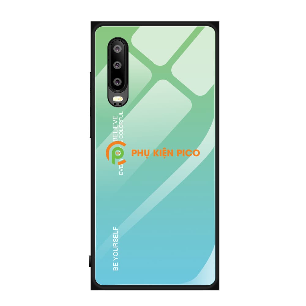 Ốp lưng Huawei P30 mặt kính màu Gradient - 13