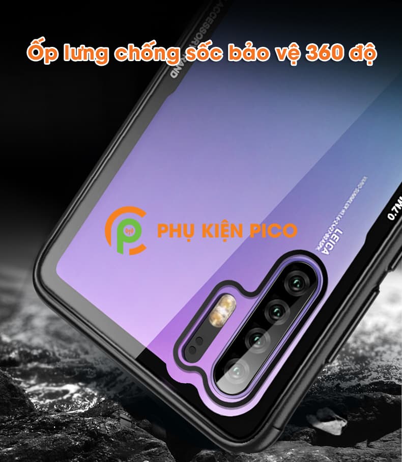 Ốp lưng Huawei P30 Pro chống sốc mặt lựng trong suốt - 5