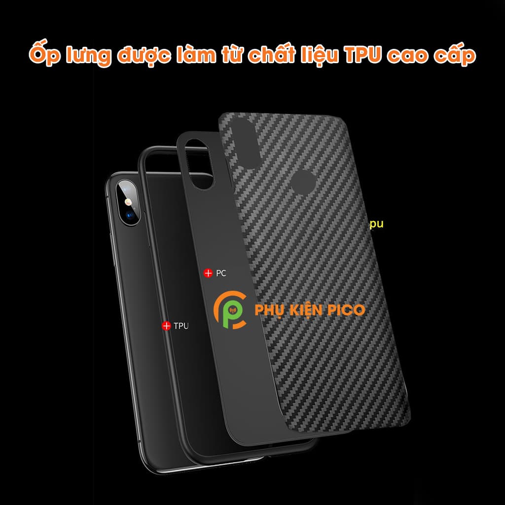 Ốp lưng Samsung Galaxy M20 vân carbon chống sốc siêu bền - 4