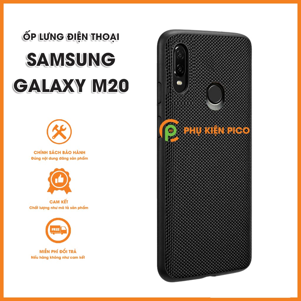 Ốp lưng Samsung Galaxy M20 vân carbon chống sốc siêu bền