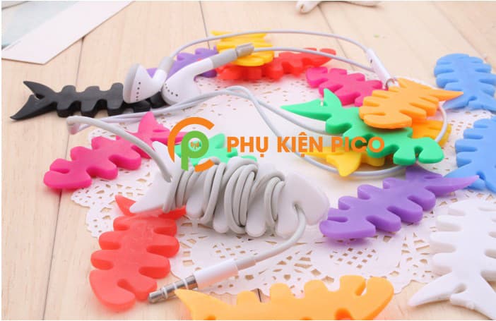Dụng cụ quấn thu gọn dây tai nghe hình xương cá - 13