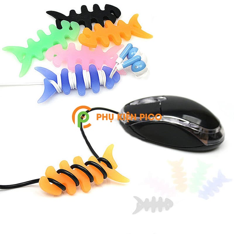 Dụng cụ quấn thu gọn dây tai nghe hình xương cá - 2