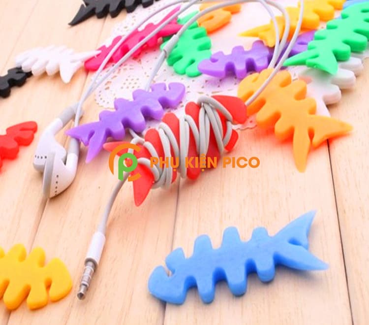 Dụng cụ quấn thu gọn dây tai nghe hình xương cá - 7