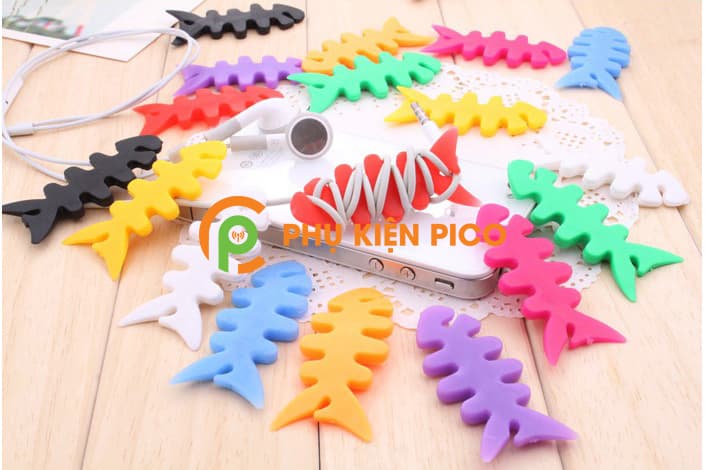Dụng cụ quấn thu gọn dây tai nghe hình xương cá - 6