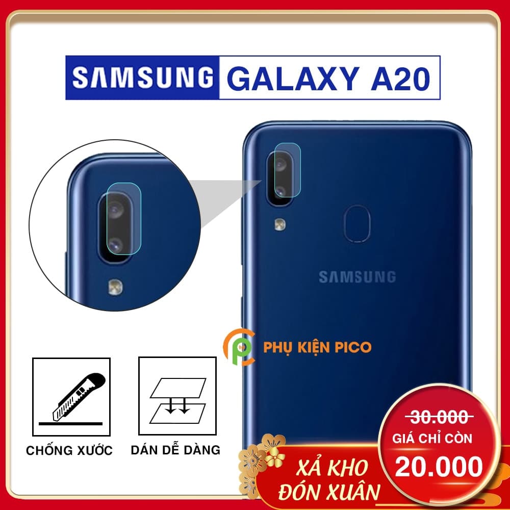Dán camera Samsung Galaxy A20 chống xước camera