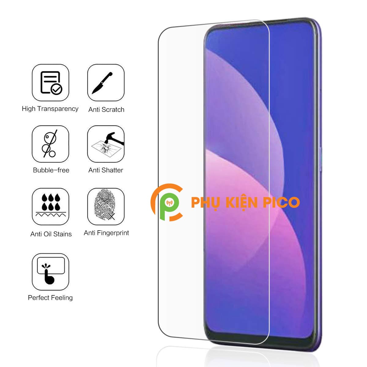 Kính cường lực Oppo F11 Pro full keo màn hình độ cứng 9H - 2