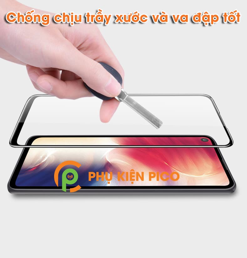Kính cường lực Samsung Galaxy A8s viền đen full màn hình - 7