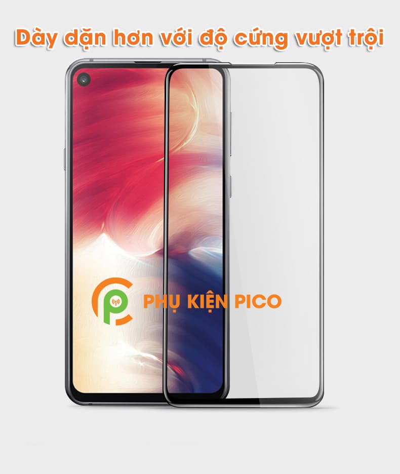 Kính cường lực Samsung Galaxy A8s viền đen full màn hình - 8