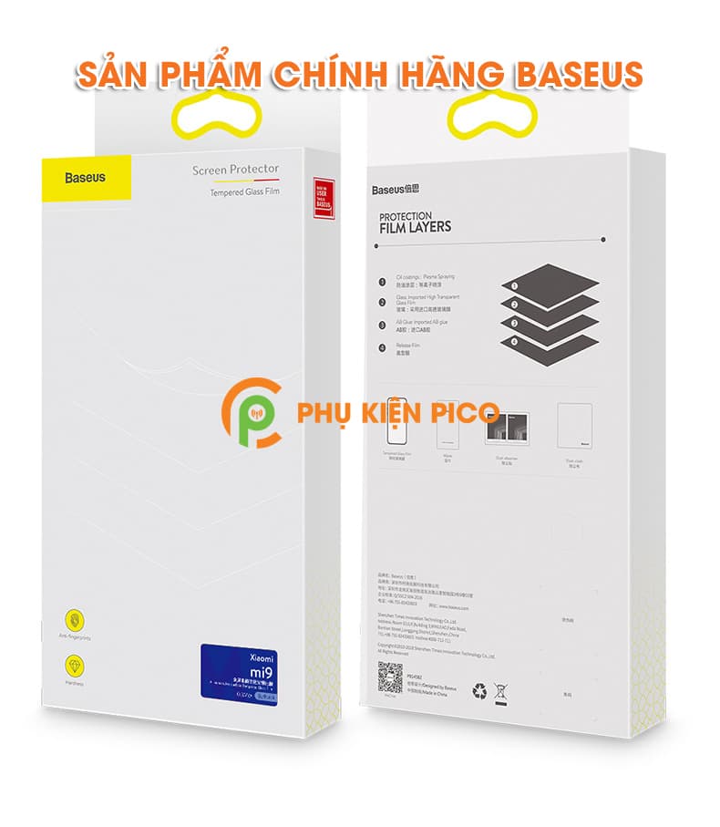 Kính cường lực Xiaomi Mi 9 full viền chính hãng Baseus - 4