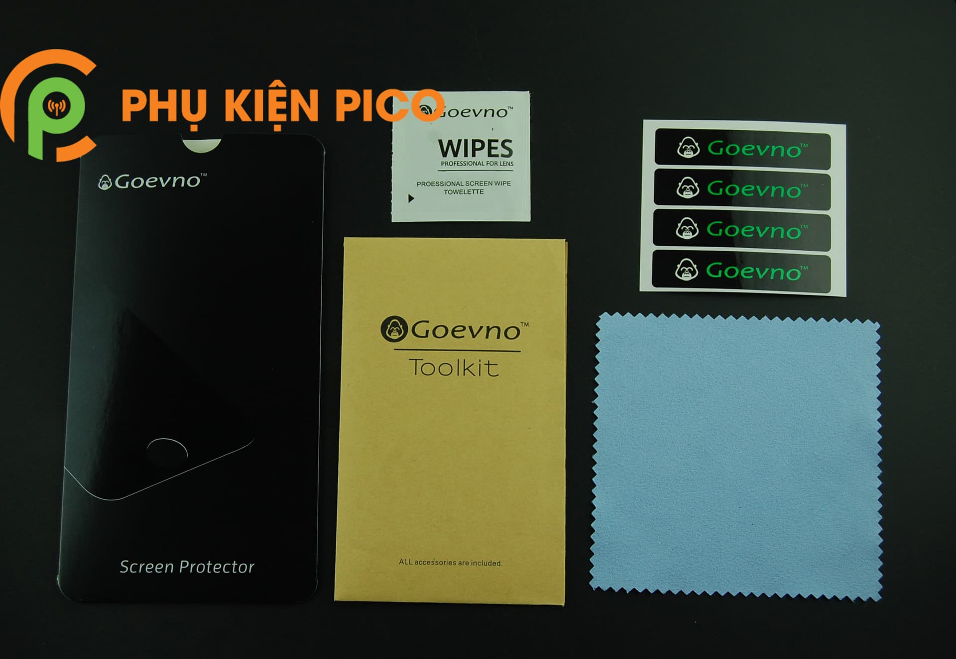 Kính cường lực Xiaomi Redmi Note 7 full viền chính hãng Goevno - 4