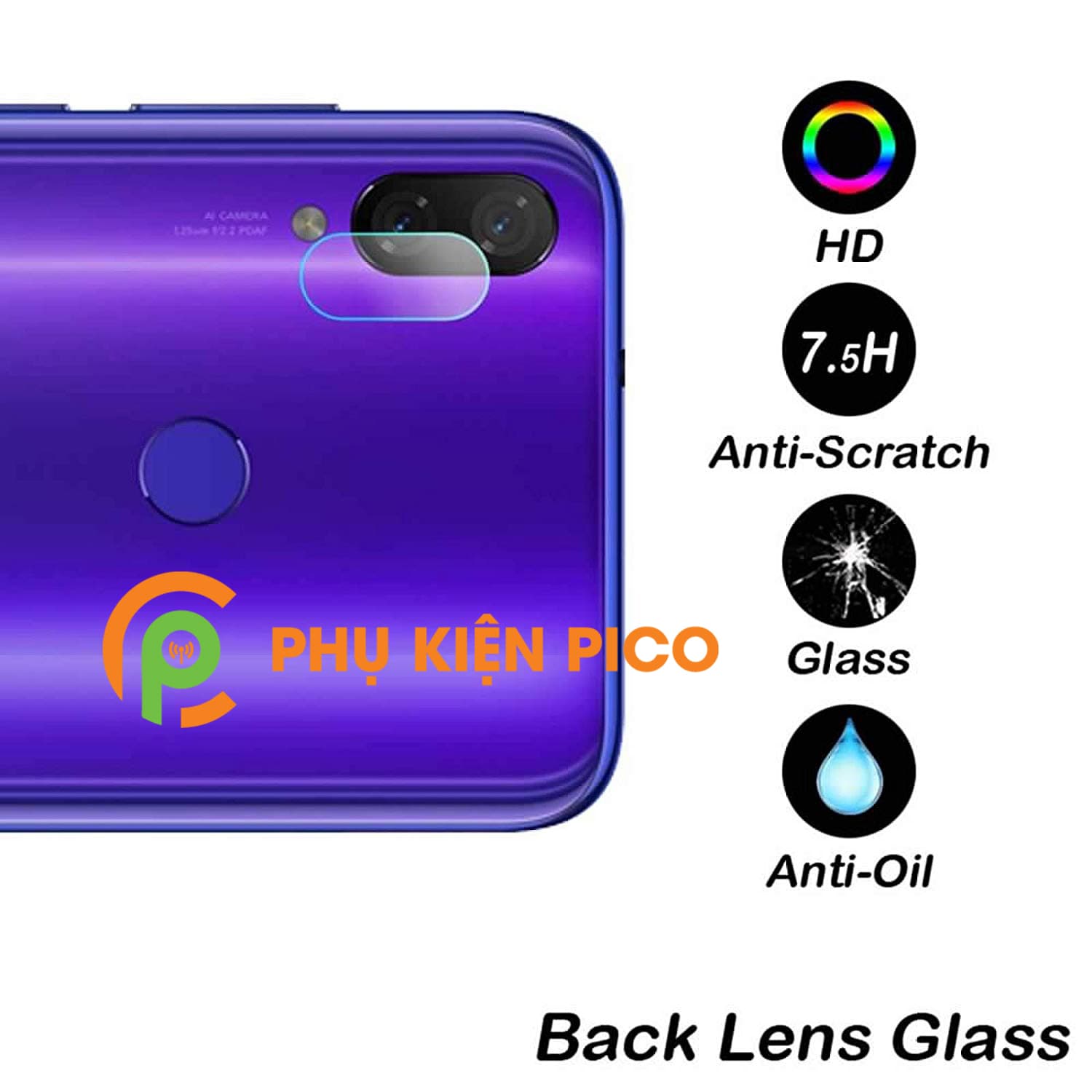 Miếng dán camera Xiaomi Redmi 7 chống xước camera - 4