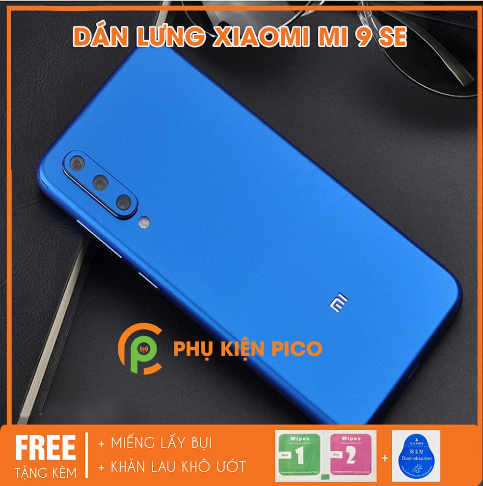 Dán mặt lưng Xiaomi Mi 9SE nhựa dẻo cao cấp 3 màu đỏ đen xanh - 3
