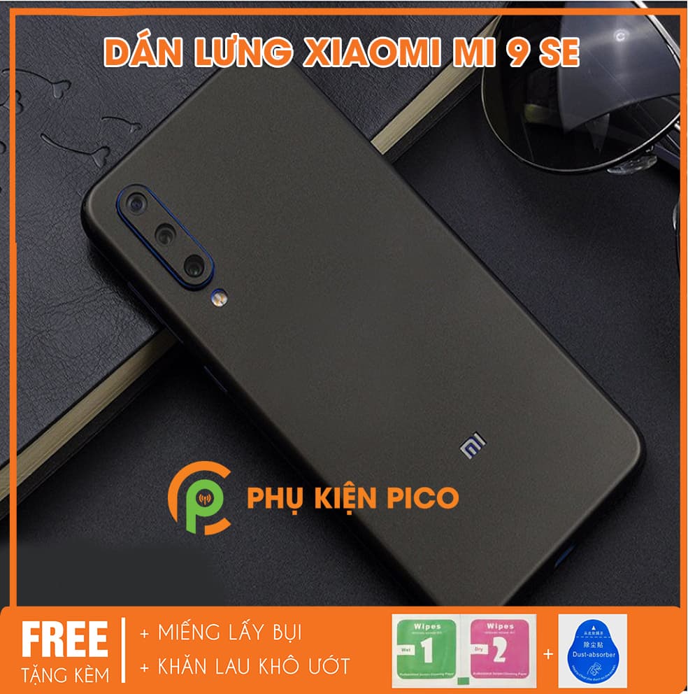 Dán mặt lưng Xiaomi Mi 9SE nhựa dẻo cao cấp 3 màu đỏ đen xanh - 2