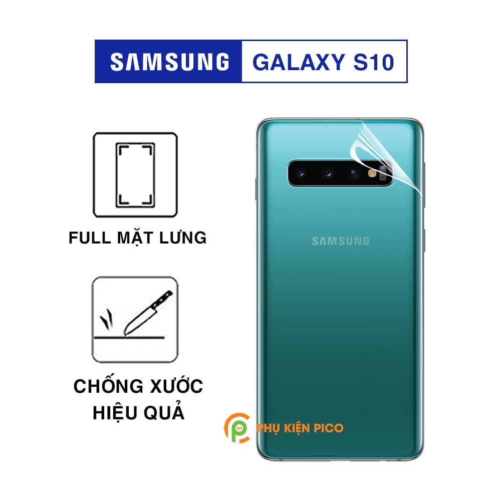 Dán lưng Samsung S10 full mặt lưng trong suốt PPF tự phục hồi vết xước