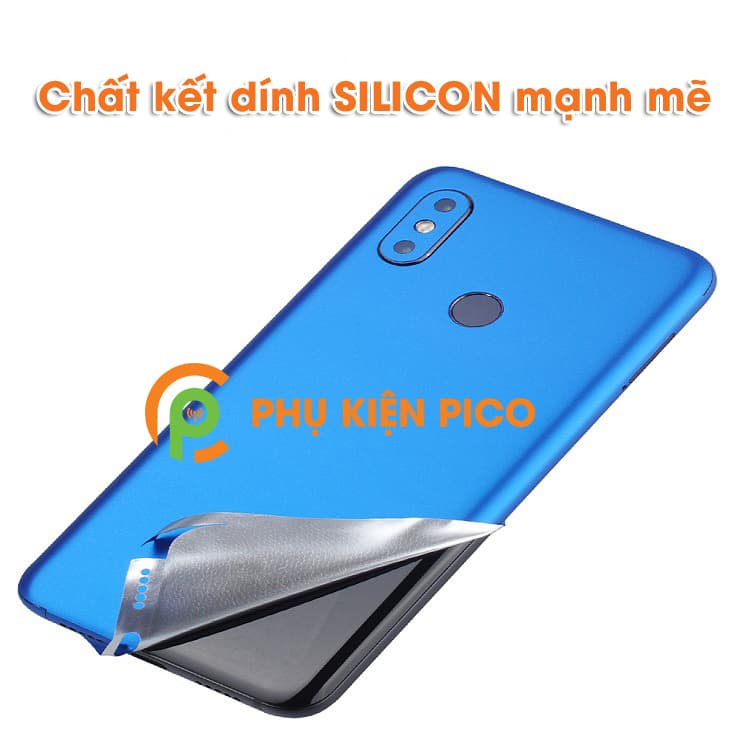 Dán mặt lưng Xiaomi Mi 8 nhựa dẻo cao cấp 3 màu đỏ đen xanh - 6