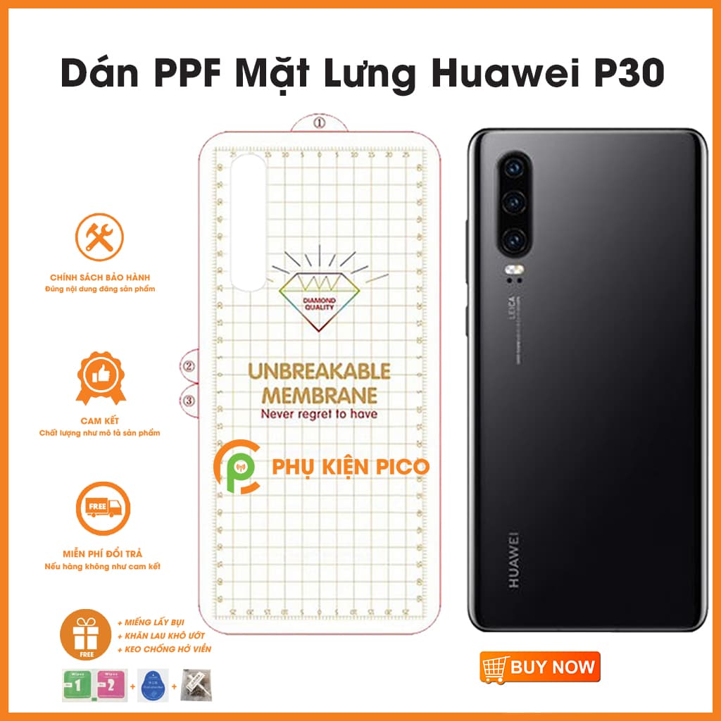 Dán dẻo Huawei P30 mặt sau cao cấp PPF