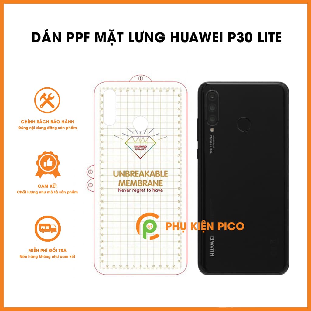 Dán dẻo mặt lưng Huawei P30 Lite cao cấp PPF