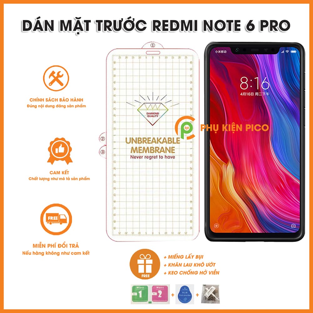 Dán dẻo màn hình Xiaomi Redmi Note 6 Pro cao cấp PPF