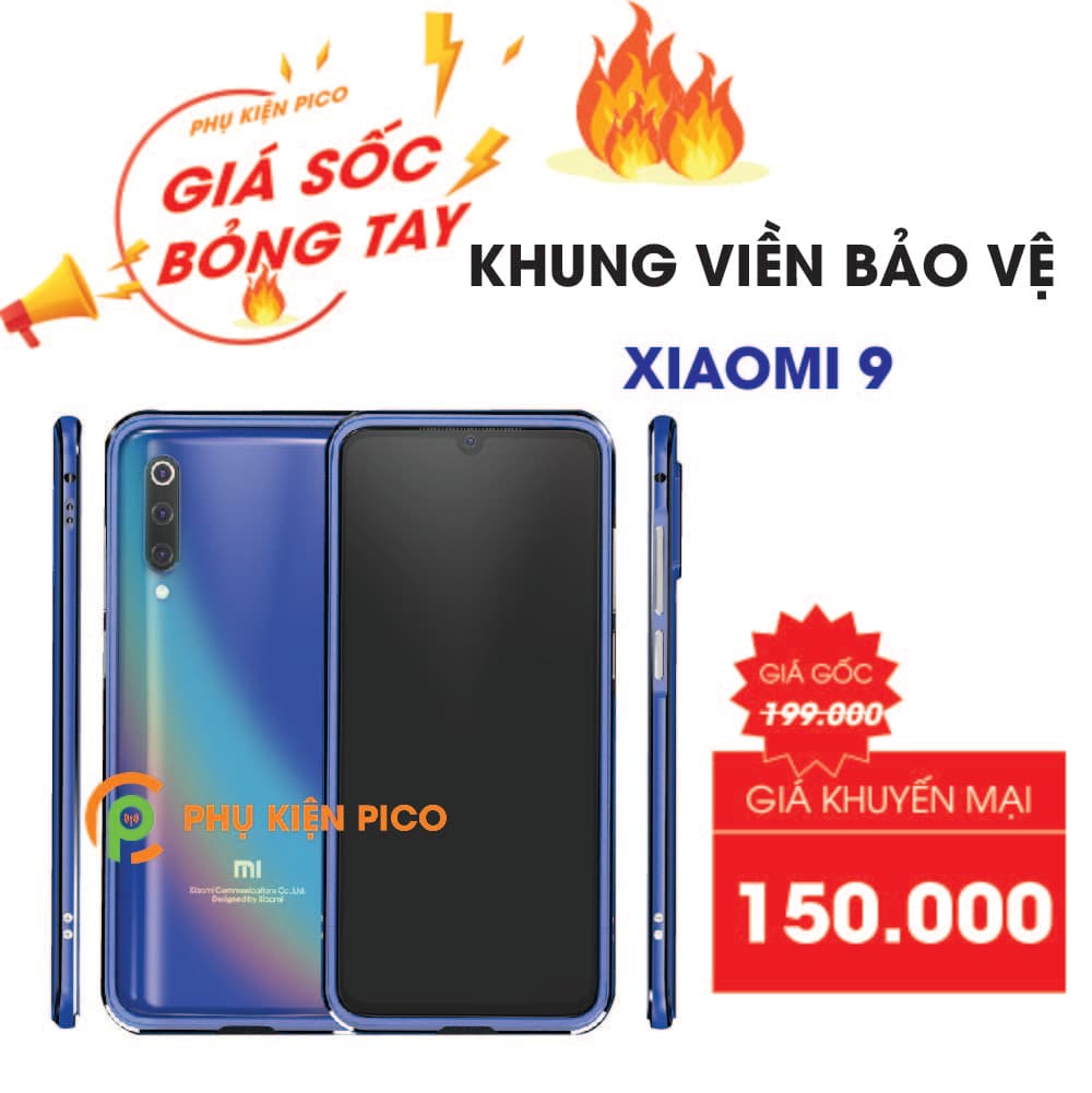 Khung viền Xiaomi Mi 9 bảo vệ Full viền máy