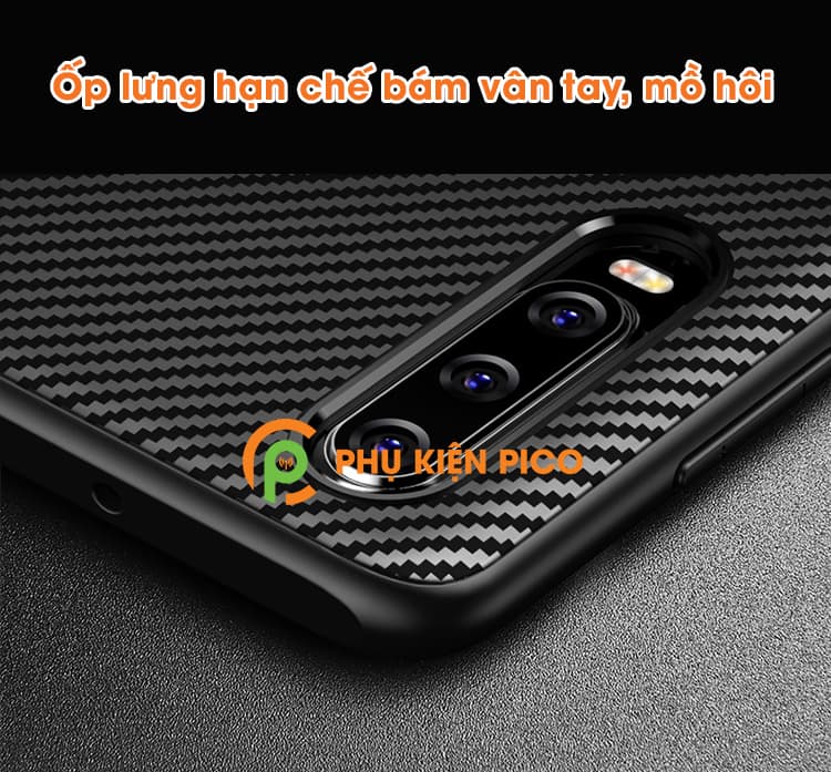 Ốp lưng Huawei P30 vân cacbon chính hãng Ipaky - 9