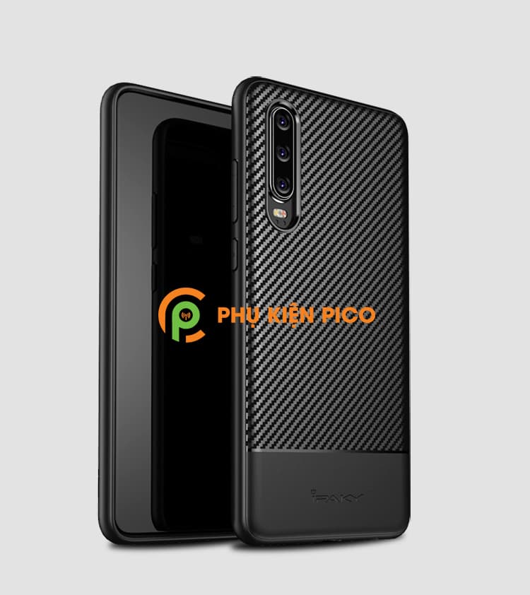 Ốp lưng Huawei P30 vân cacbon chính hãng Ipaky - 8